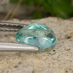 Apatite Vert bleuâtre naturelle Coupe ovale, 0.98 ct, VS