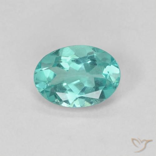 Apatite Bleu vert moyen naturelle Coupe ovale, 0.80 ct, VS
