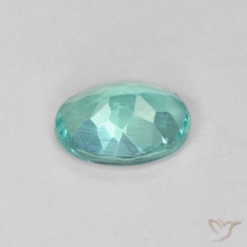 Apatite Bleu vert moyen naturelle Coupe ovale, 0.80 ct, VS