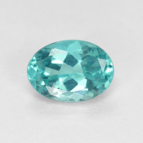 Apatite Bleu vert moyen naturelle Coupe ovale, 0.94 ct, VS