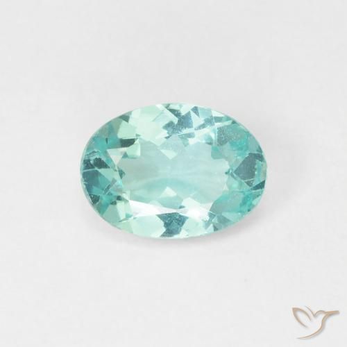 Apatite Vert bleu clair naturelle Coupe ovale, 0.83 ct, VS