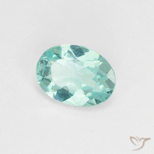 Apatite Vert bleu clair naturelle Coupe ovale, 0.83 ct, VS