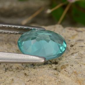 Apatite bleue naturelle coupe ovale, 0,79 ct, VS