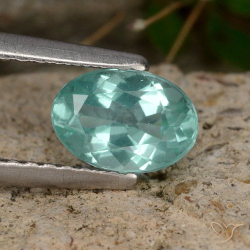 0.82ct Naturel Sarcelle Apatite, ovale, VS