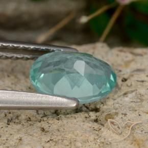 Apatite Sarcelle naturelle ovale, 0.82 ct, VS