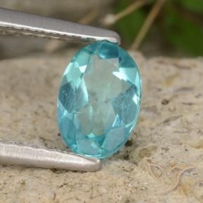 Apatite Vert bleu naturelle Coupe ovale, 0.69 ct, VS