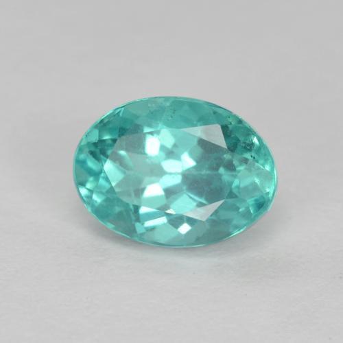 Apatite turquoise naturelle coupe ovale, 1,01 ct, VS