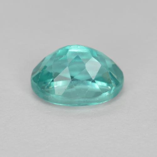 Apatite turquoise naturelle coupe ovale, 1,01 ct, VS