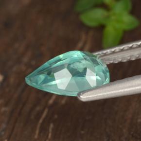 Apatite Bleu Vert Électrique naturelle En forme de poire, 1.02 ct, VS