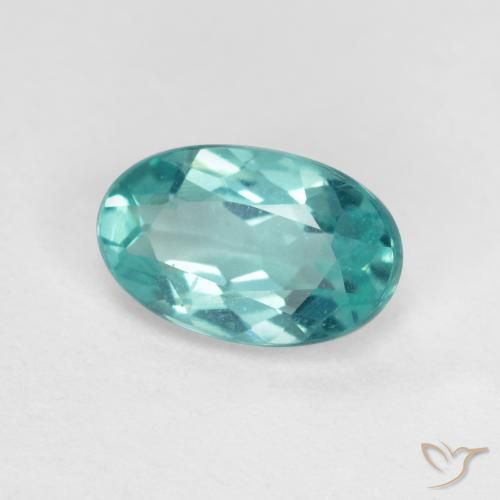 Apatite Sarcelle vif naturelle Coupe ovale, 1.02 ct, VS