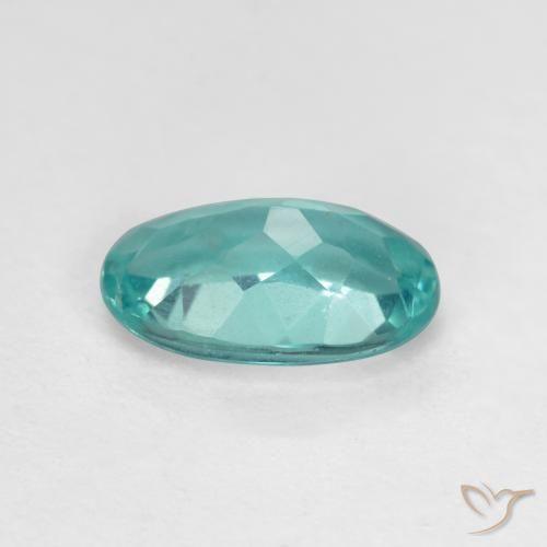 Apatite Sarcelle vif naturelle Coupe ovale, 1.02 ct, VS