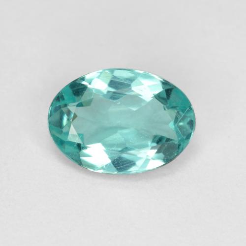 Apatite Bleu vert moyen naturelle Coupe ovale, 1.02 ct, VS