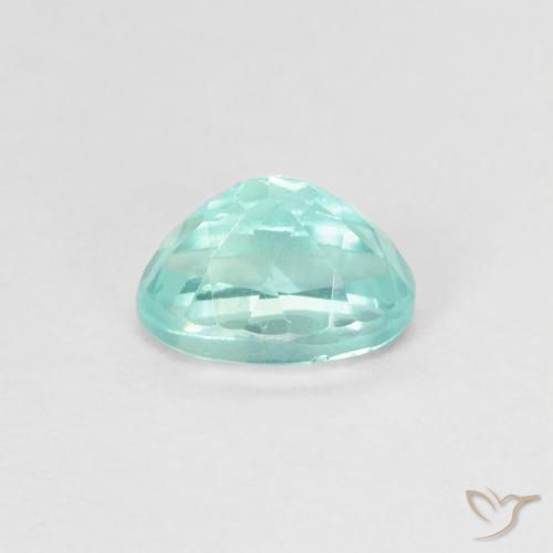 Apatite Bleu-vert intense naturelle ovale, 0.98 ct, VS