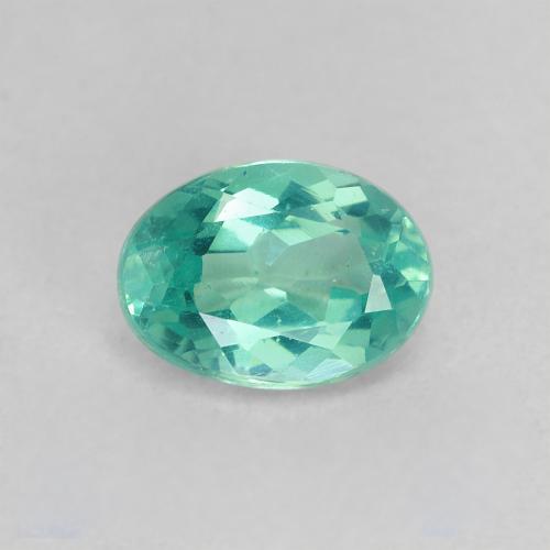 Apatite Sarcelle léger naturelle Coupe ovale, 0.95 ct, VS