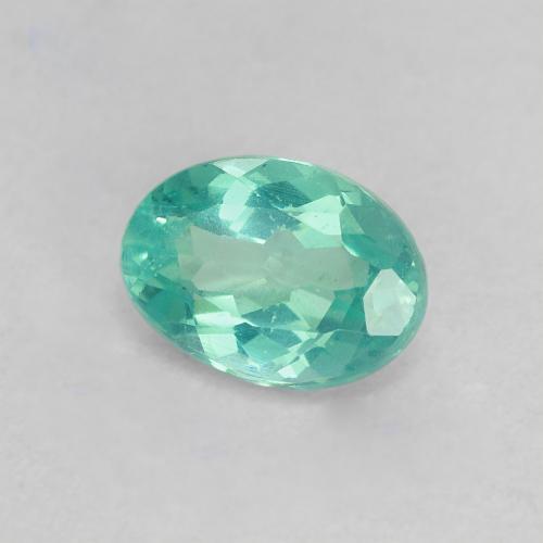 Apatite Sarcelle léger naturelle Coupe ovale, 0.95 ct, VS