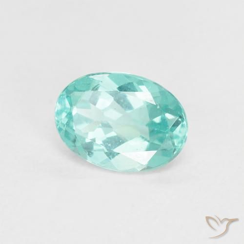 Apatite Bleu-vert intense naturelle ovale, 0.83 ct, VS
