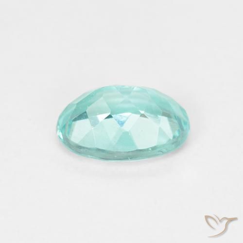 Apatite Bleu-vert intense naturelle ovale, 0.83 ct, VS