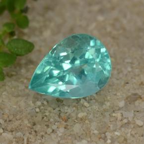 Apatite turquoise naturelle en forme de poire, 1,16 ct, VS