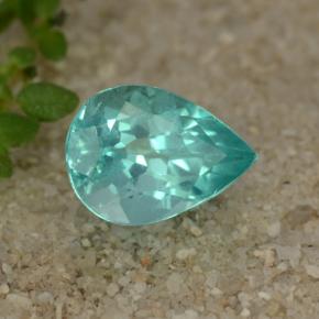 Apatite turquoise naturelle en forme de poire, 1,16 ct, VS