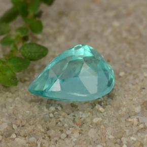 Apatite turquoise naturelle en forme de poire, 1,16 ct, VS