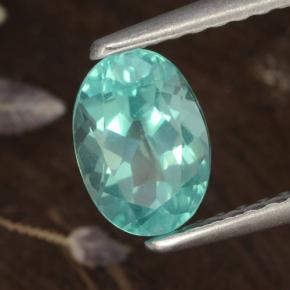 Apatite Sarcelle vif naturelle Coupe ovale, 1.05 ct, VS