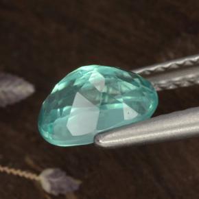 Apatite Sarcelle vif naturelle Coupe ovale, 1.05 ct, VS
