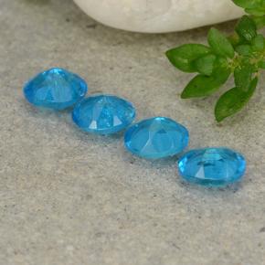 Achetez naturel 1.47ct Bleu moyen Apatite gems, Coupe ovale, En provenance Madagascar chez GemSelect. En stock, livraison internationale!