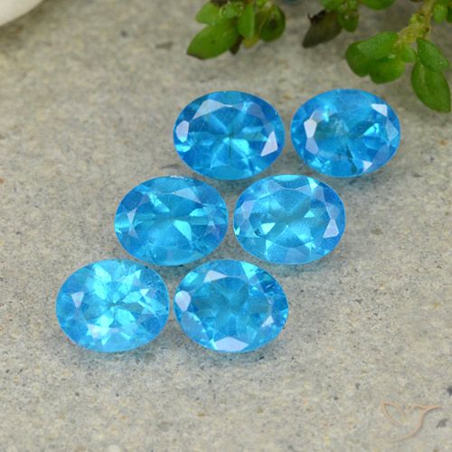 2.28ctw Naturel Bleu Apatite, ovale, VS