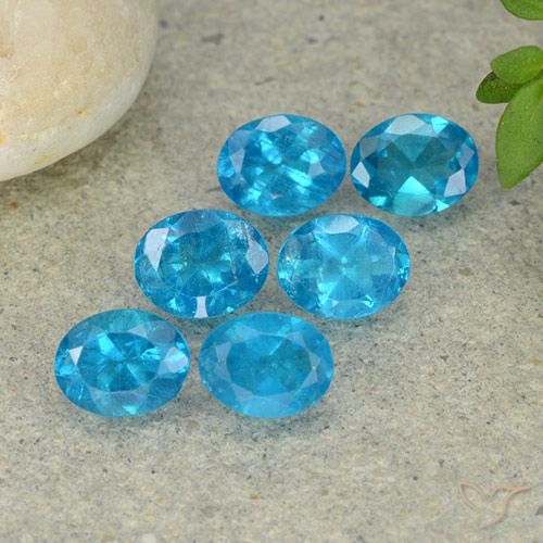 2.18ctw Naturel Bleu aquatique profond Apatite, ovale, VS