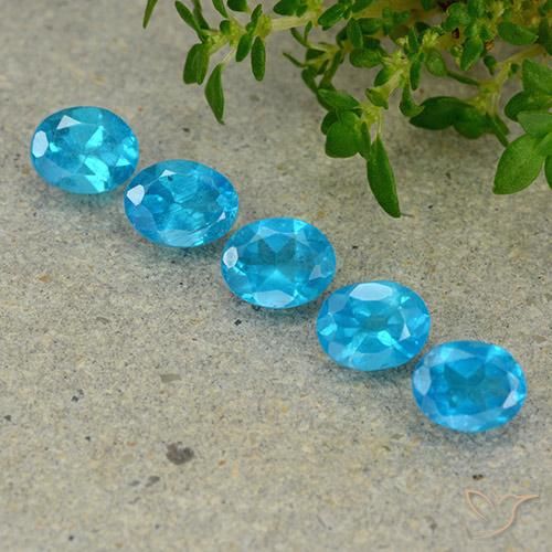 Achetez naturel 1,81ct bleue apatite gems, coupe ovale, en provenance madagascar chez gemselect. en stock, livraison internationale!