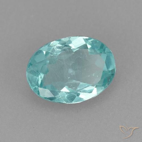 Apatite Bleu vert naturelle ovale, 0.77 ct, VS