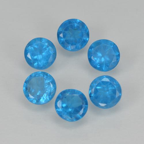 Achetez naturel 1,21ct bleue apatite gems, coupe roude, en provenance madagascar chez gemselect. en stock, livraison internationale!
