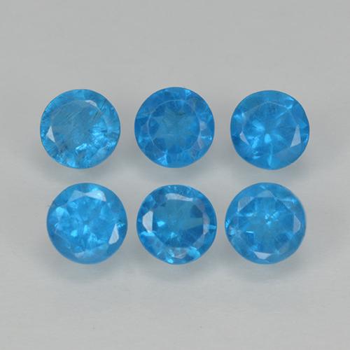 Achetez naturel 1,21ct bleue apatite gems, coupe roude, en provenance madagascar chez gemselect. en stock, livraison internationale!