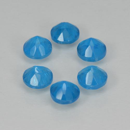 Achetez naturel 1,21ct bleue apatite gems, coupe roude, en provenance madagascar chez gemselect. en stock, livraison internationale!