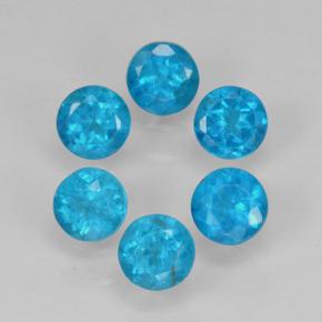 Achetez naturel 1,30ct bleue apatite gems, coupe roude, en provenance madagascar chez gemselect. en stock, livraison internationale!