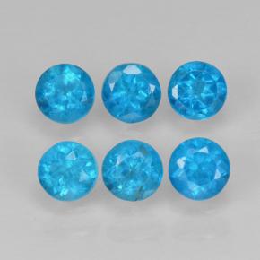 Achetez naturel 1,30ct bleue apatite gems, coupe roude, en provenance madagascar chez gemselect. en stock, livraison internationale!