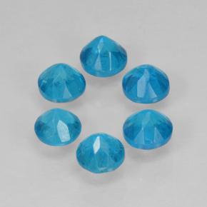 Achetez naturel 1,30ct bleue apatite gems, coupe roude, en provenance madagascar chez gemselect. en stock, livraison internationale!