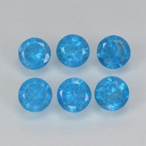 Achetez naturel 1.24ct Bleu intense Apatite gems, Coupe roude, En provenance Madagascar chez GemSelect. En stock, livraison internationale!