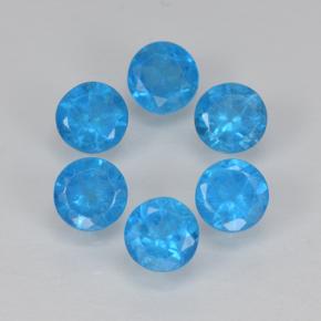 Achetez naturel 1.22ct Bleu intense Apatite gems, Coupe roude, En provenance Madagascar chez GemSelect. En stock, livraison internationale!
