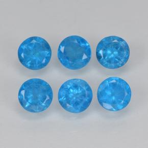 Achetez naturel 1.22ct Bleu intense Apatite gems, Coupe roude, En provenance Madagascar chez GemSelect. En stock, livraison internationale!