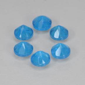 Achetez naturel 1.22ct Bleu intense Apatite gems, Coupe roude, En provenance Madagascar chez GemSelect. En stock, livraison internationale!
