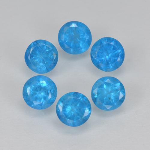 Achetez naturel 1,21ct bleue apatite gems, coupe roude, en provenance madagascar chez gemselect. en stock, livraison internationale!