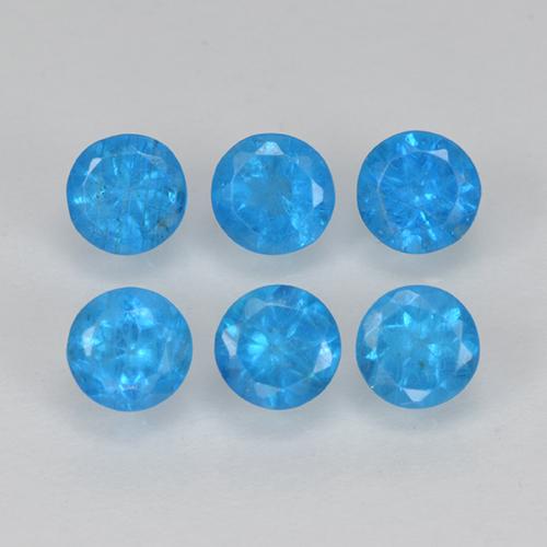 Achetez naturel 1,21ct bleue apatite gems, coupe roude, en provenance madagascar chez gemselect. en stock, livraison internationale!