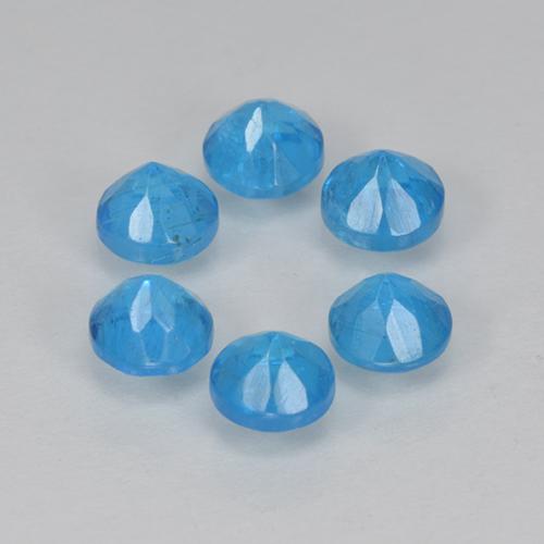 Achetez naturel 1,21ct bleue apatite gems, coupe roude, en provenance madagascar chez gemselect. en stock, livraison internationale!