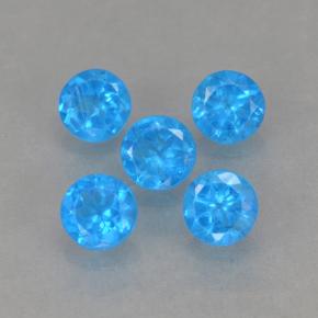Achetez naturel 0.99ct Bleu Apatite gems, Coupe roude, En provenance Madagascar chez GemSelect. En stock, livraison internationale!