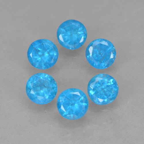 Achetez naturel 1,21ct bleue apatite gems, coupe roude, en provenance madagascar chez gemselect. en stock, livraison internationale!
