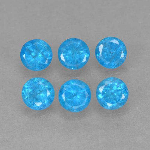 Achetez naturel 1,21ct bleue apatite gems, coupe roude, en provenance madagascar chez gemselect. en stock, livraison internationale!