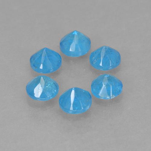 Achetez naturel 1,21ct bleue apatite gems, coupe roude, en provenance madagascar chez gemselect. en stock, livraison internationale!