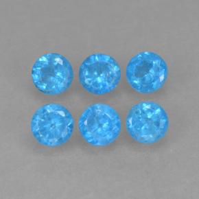 Achetez naturel 1.13ct Bleu moyen Apatite gems, Coupe roude, En provenance Madagascar chez GemSelect. En stock, livraison internationale!