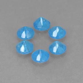 Achetez naturel 1.13ct Bleu moyen Apatite gems, Coupe roude, En provenance Madagascar chez GemSelect. En stock, livraison internationale!
